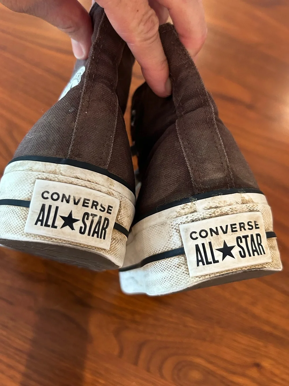 Converse Chuck Taylor High Top Sneakers - Brown and White